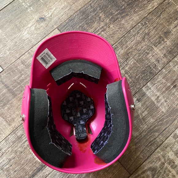 Rawlings Youth Pink Batting Helmet - Picture 3 of 6